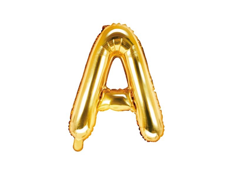 Folieballon Goud Letter &apos;A&apos; - 35cm