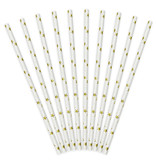 Papieren Rietjes Sterretjes Goud