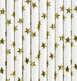 Papieren Rietjes Sterretjes Goud