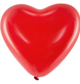 Pastel Ballonnen Hart Rood 40cm (6st)