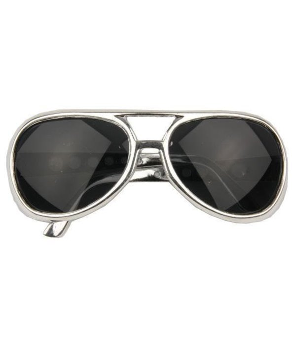 Bril Elvis zilver