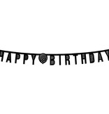 Letterslinger Happy Birthday Zwart/Wit