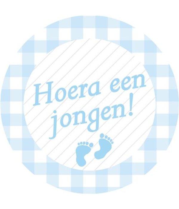 Stickers blauw ''Hoera een jongen''