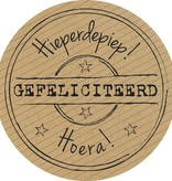 Stickers kraft ''Gefeliciteerd''