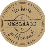 Stickers kraft ''Geslaagd"
