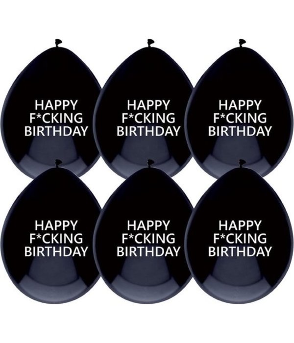 Ballonnen Happy F*cking Birthday (6st)