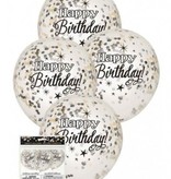 Confetti Ballonnen Happy Birthday - 6 Stuks - Copy