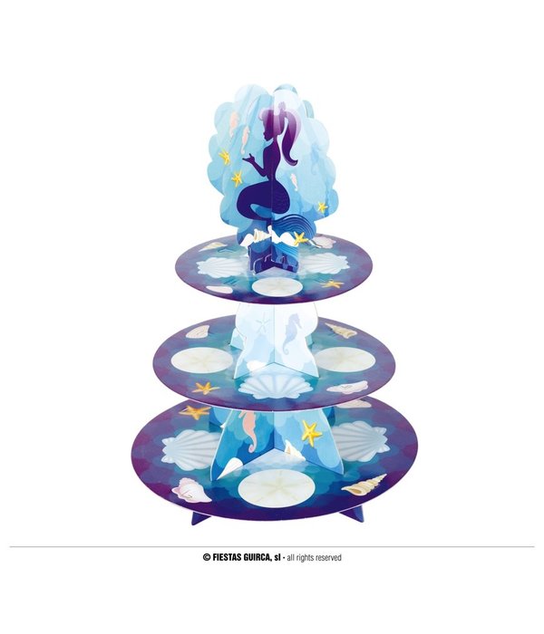 Gebaks Etagere Zeemeermin 30x40cm