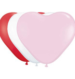 Hartvormige Ballonnen Gemengde Kleuren (8st)