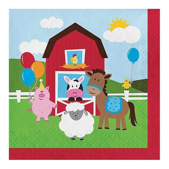 Servetten farmhouse fun (18st) afbeelding