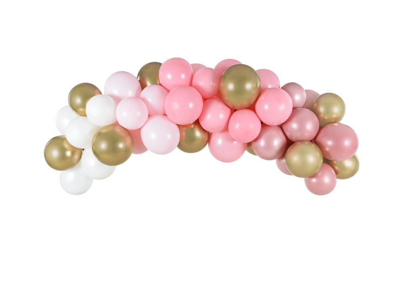 Ballonboog Set Roze/Goud (2m) afbeelding