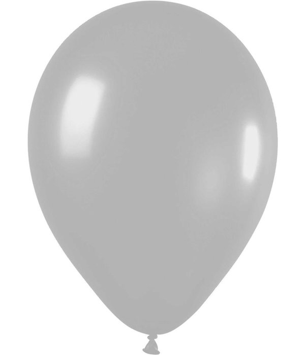Zilveren Ballonnen Metallic 10 stuks