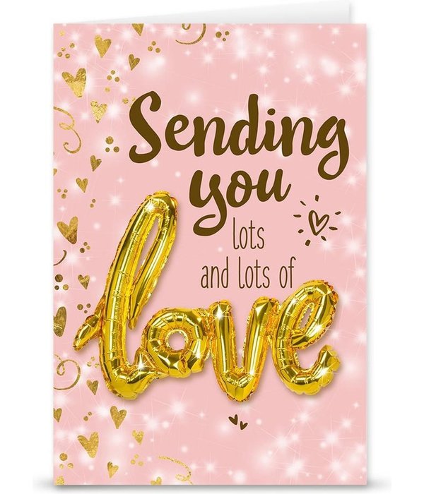 Kaart "Lots of love" + Love ballon