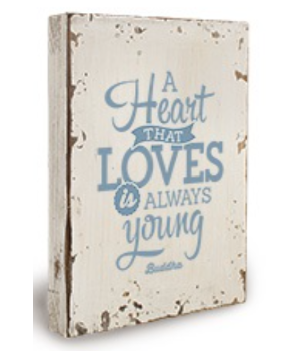 Houten Decoratiebord - Heart that loves