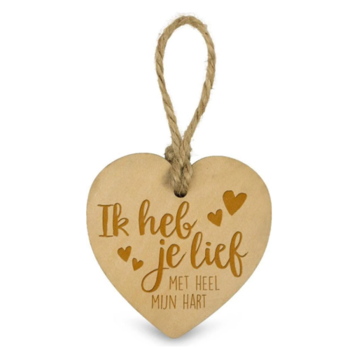 Houten Hartje - Ik heb je lief