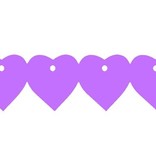 Paarse hartjes slinger (3m)