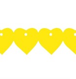 Gele hartjes slinger (3m)