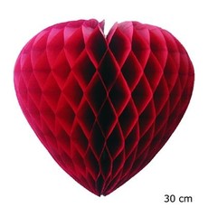 Honeycomb Hangdecoratie Bordeaux hart (30cm)