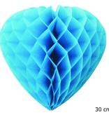 Blauw hart hangdecoratie (30cm)