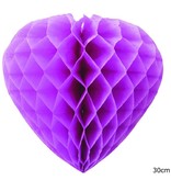 Hangdecoratie paars Hart (30cm)