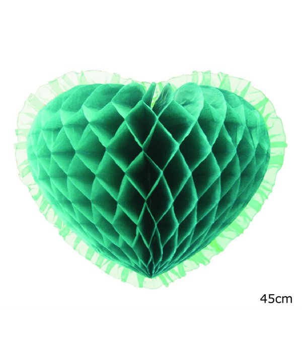 Hangdecoratie hart mintgroen (45cm)