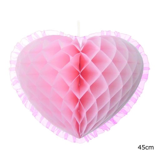 Roze hart Hangdecoratie (45cm)