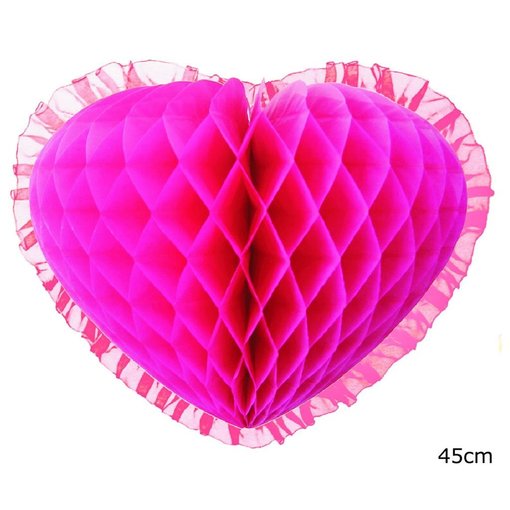 Fuchsia Hart Hangdecoratie (45cm)