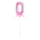 Taart Topper Cijfer 0 Roze