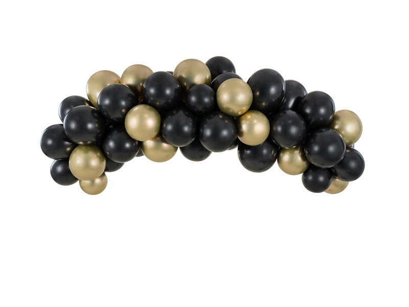 Ballonnenboog Set Chique Zwart/Goud (2m) afbeelding
