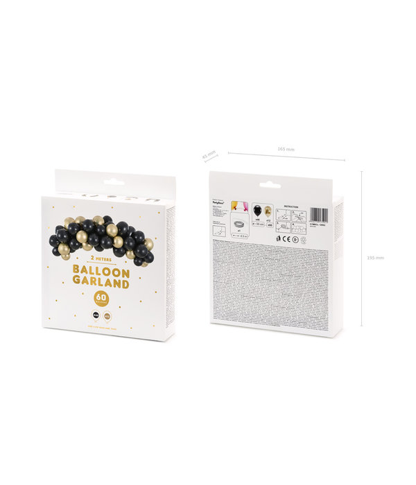 Ballonnenboog Set Chique Zwart/Goud (2m)