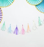 Decoratieve Rozetten Mint Met Gouden Rand (3st)