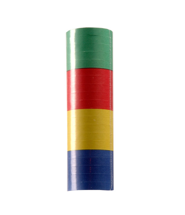 Rol papieren serpentines 4 kleuren