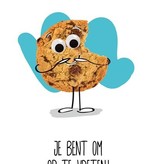 Valentijnskaart 'Je bent om op te vreten' Koekje