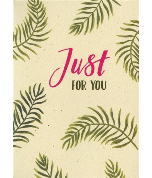 Valentijnskaart 'Just For You'