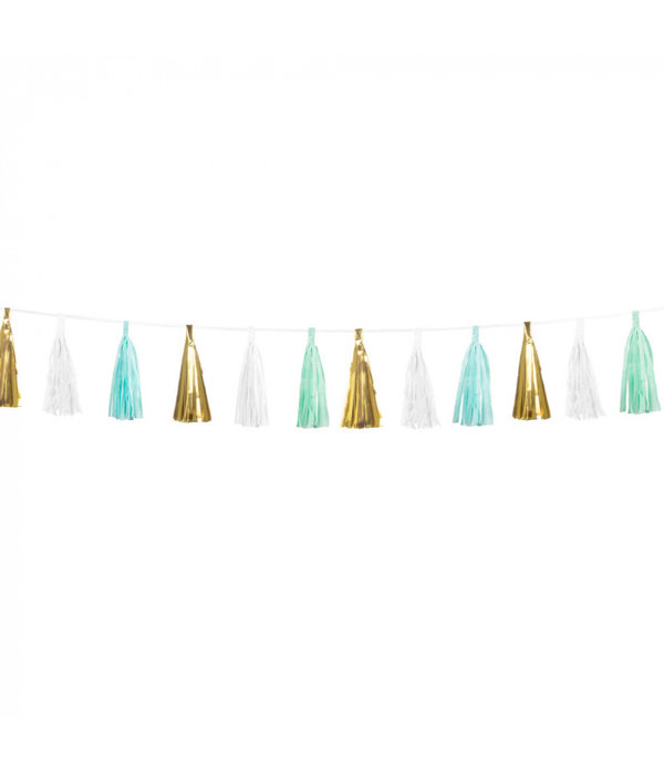 Tasselslinger Goud/Wit/Mint Madison (3m)