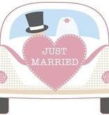 Trouwkaart 'Just Married' Trouwauto