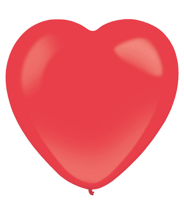 Hartjes ballonnen rood 30cm - 50 stuks