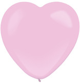 Licht roze hartjes ballonnen (30cm, 50 st)