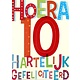 Verjaardagskaart Hoera 10 Jaar