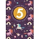 Verjaardagskaart 5 Jaar Unicorns