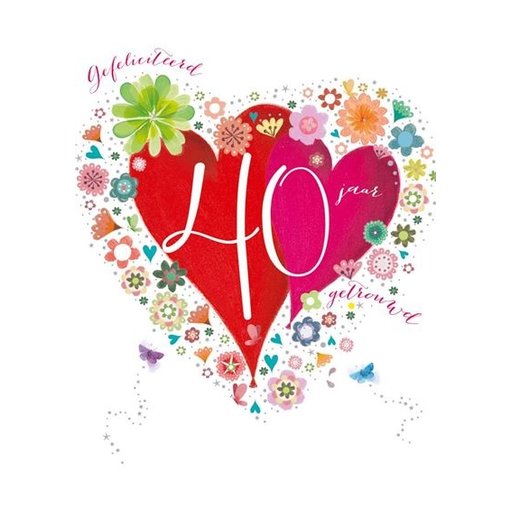 Wenskaart Jubileum 40 Jaar Getrouwd