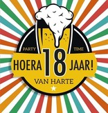 Verjaardagskaart Hoera 18 Jaar Biertje