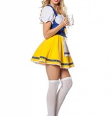 Biermeisje outfit geel/blauw