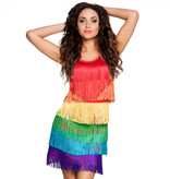 Regenboog flapper jurk dames