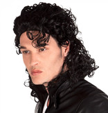 Pruik Popster zwart