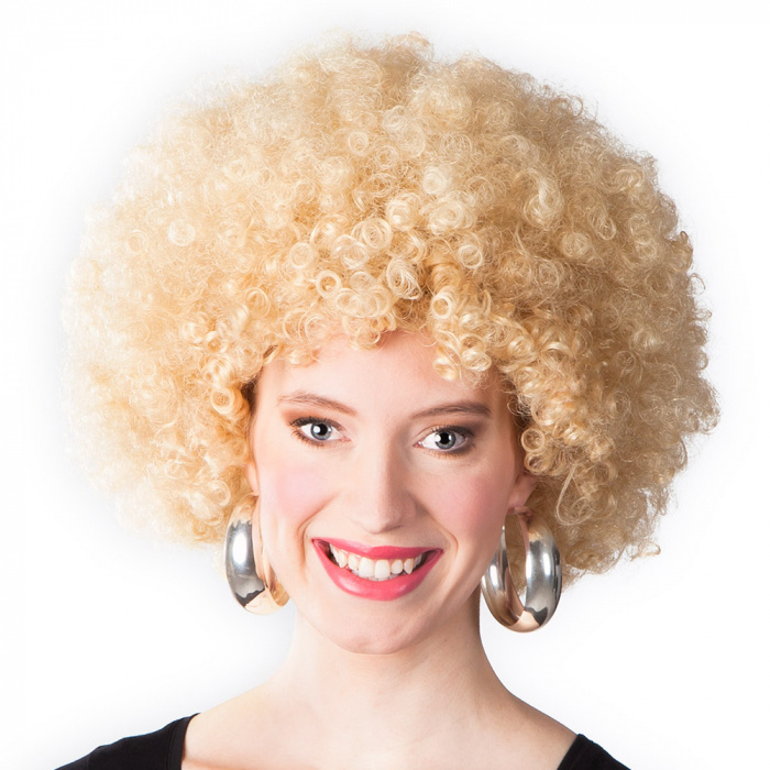 Afropruik blond afbeelding