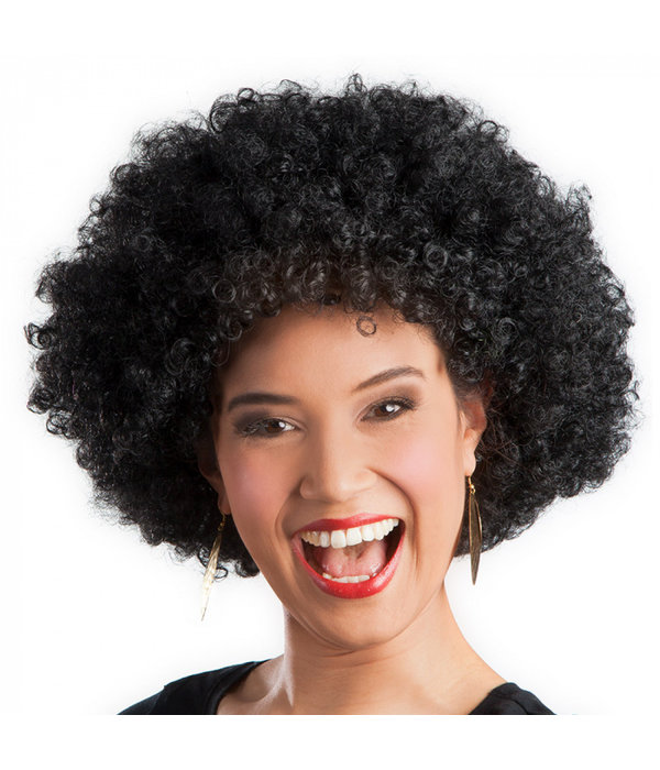Pruik Afro zwart