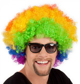Tropical Afro pruik multikleur