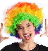 Tropical Afro pruik multikleur