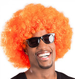 Afro pruik oranje